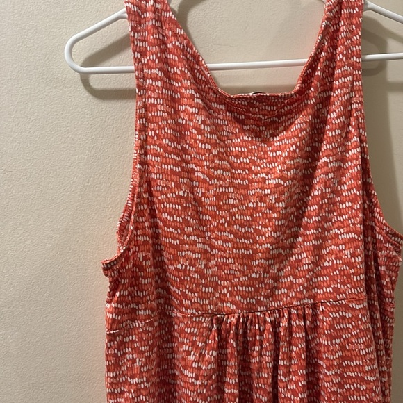 LOFT Orange Sleeveless V-Neck Sundress - XL - great condition - lightweight - Picture 4 of 5